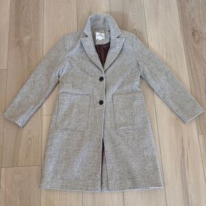 SAM EDELMAN Women's Windowpane Plaid Coat Size Small in Feminine Plaid